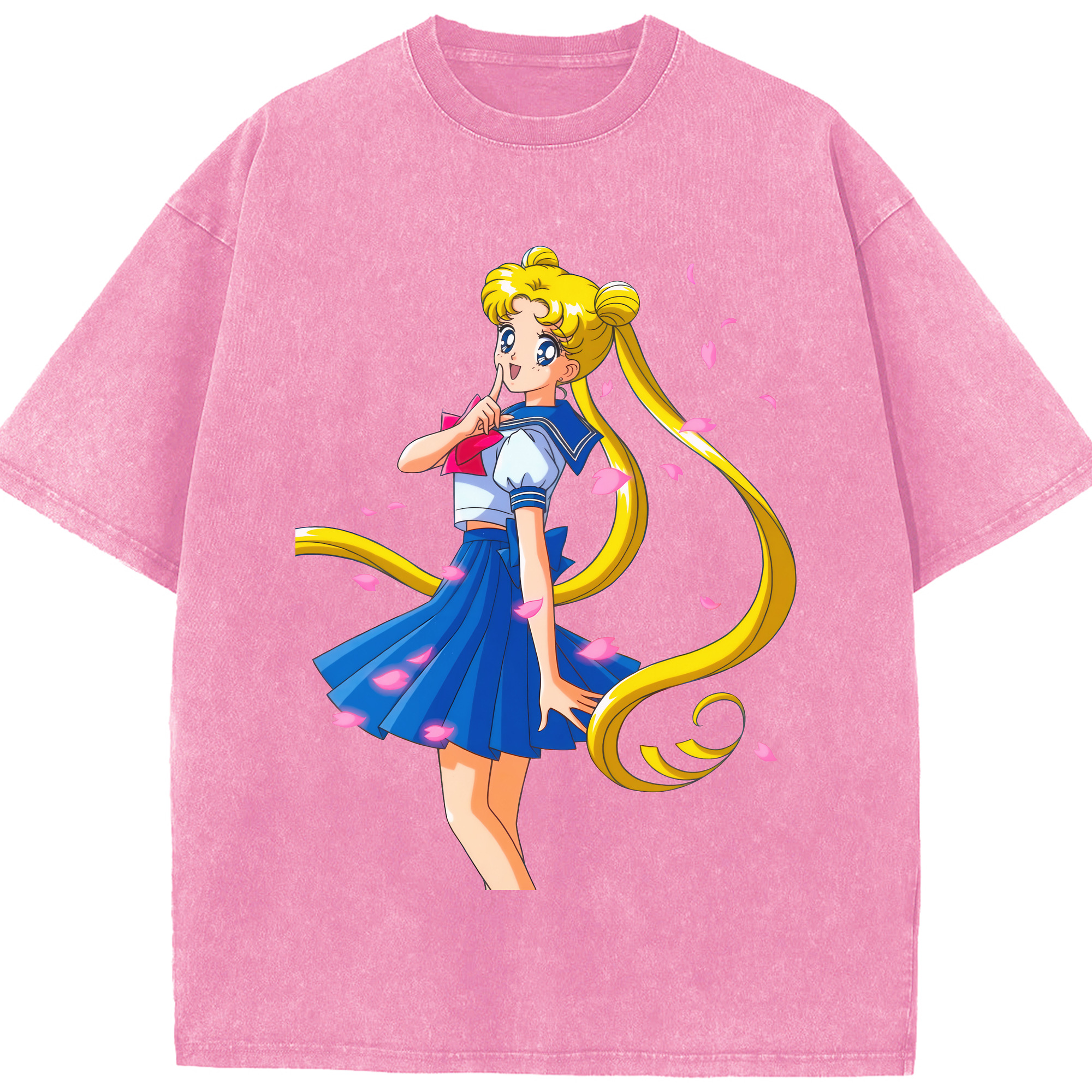 （画像用） 美少女戦士セーラームーン 愛野 美奈子 あいの みなこ Sailor Moon Aino Minako 綿100% ヴィンテージ風 半袖Tシャツ（フロントプリント）